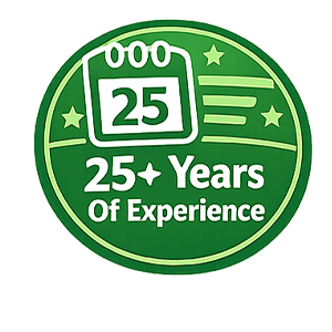 25+ Years Of Experience Badge