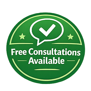 Free Consultations Available Badge